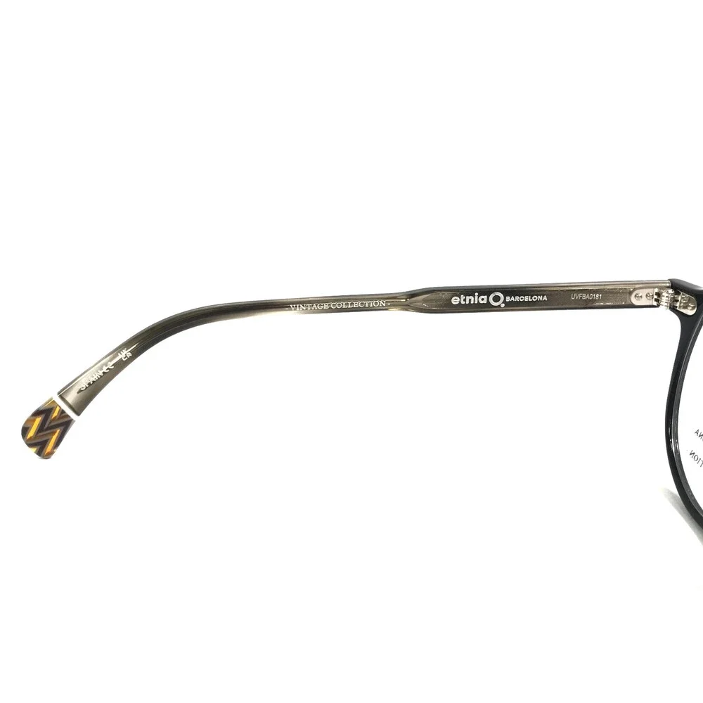 Etnia Barcelona Eyeglasses Frame ES MERCADAL BK Black Aviator Full Rim 52-17-145